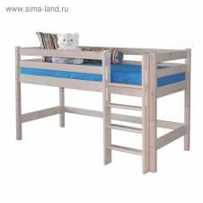 Кровать детская низкая «Соня» с прямой лестницей (вариант 11)